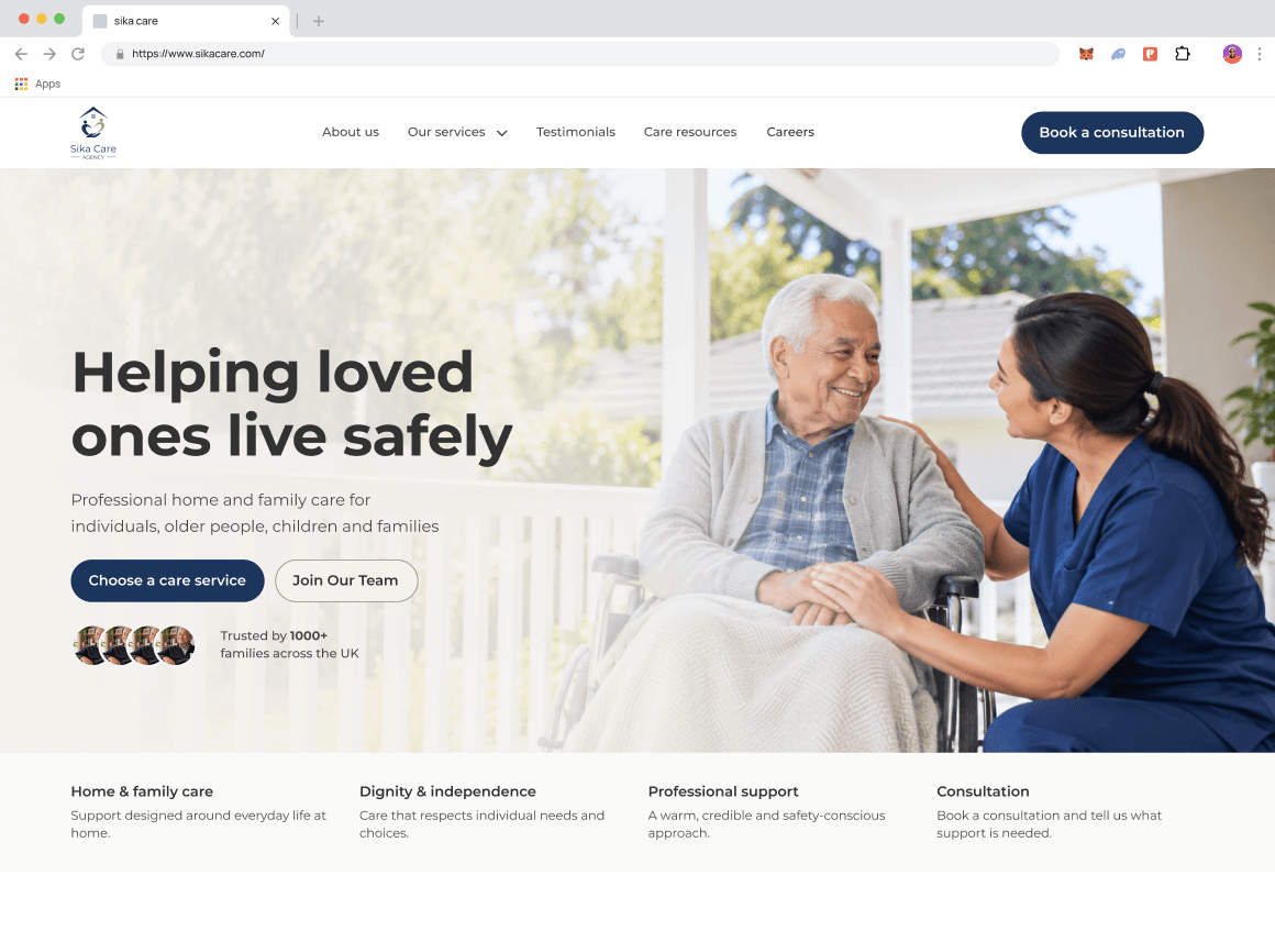 Sika Care Agency project preview