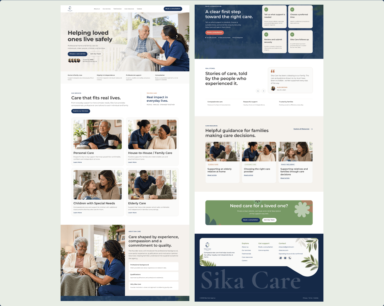 SikaCare full website overview